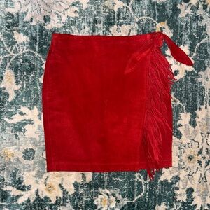 VINTAGE Desperado fringe suede skirt
